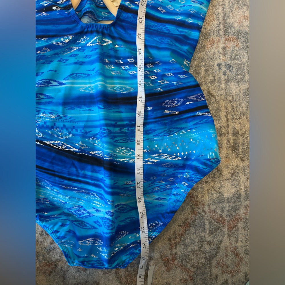 MIRACLESUIT Seraphina Size 16 One-Piece Swimsuit Blue Multi Print Underwire NWT - Picture 11 of 11